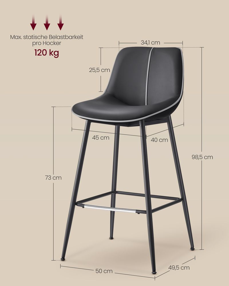 Barkrukken Set van 2 - Barstoelen - Hoge Stoelen - De Vries Meubels