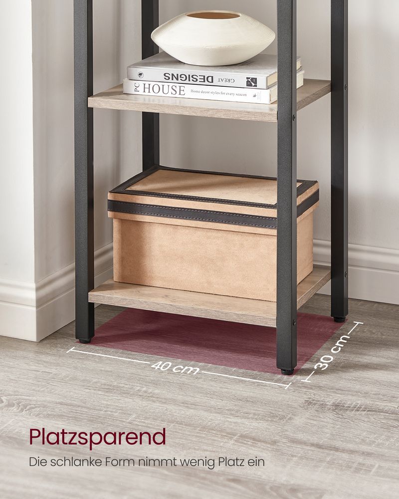 Boekenkast Industrieel - 6 Niveaus - Stabiel Metalen Frame - De Vries Meubels