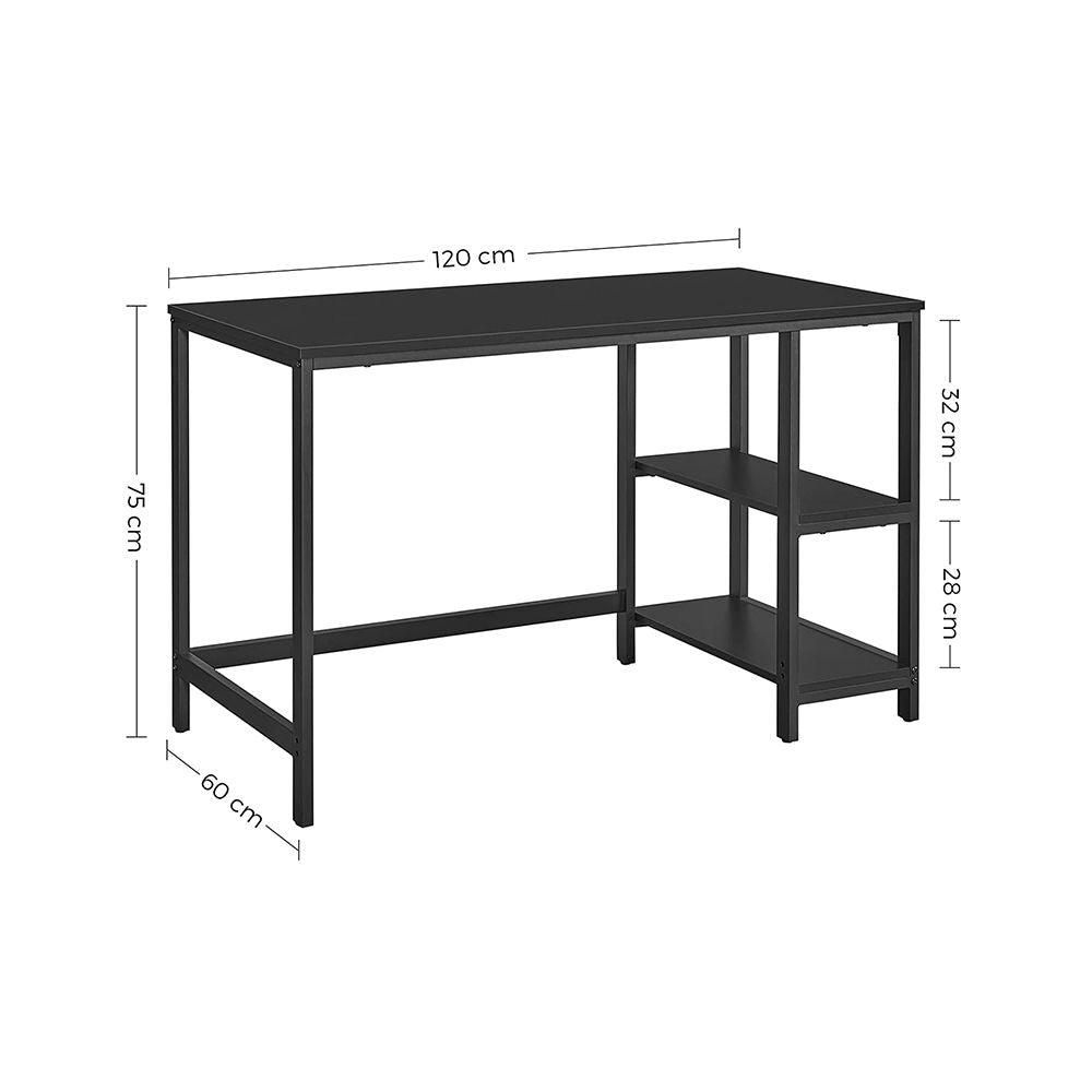 Industrieel Bureau 120 cm breed - Met Verplaatsbare Planken - De Vries Meubels