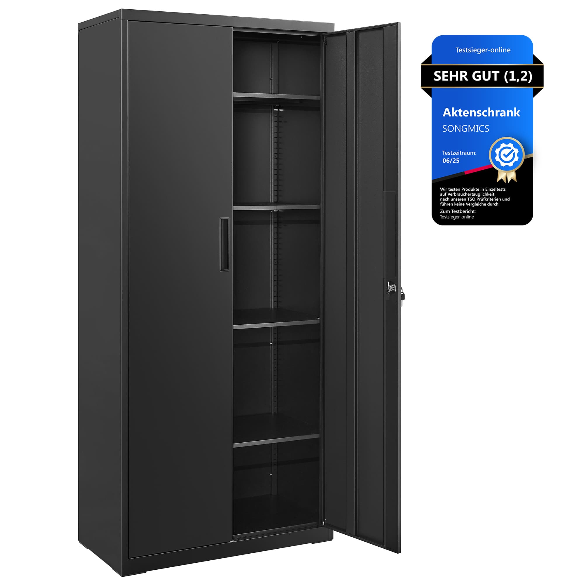 Archiefkast Zwart 180 cm
