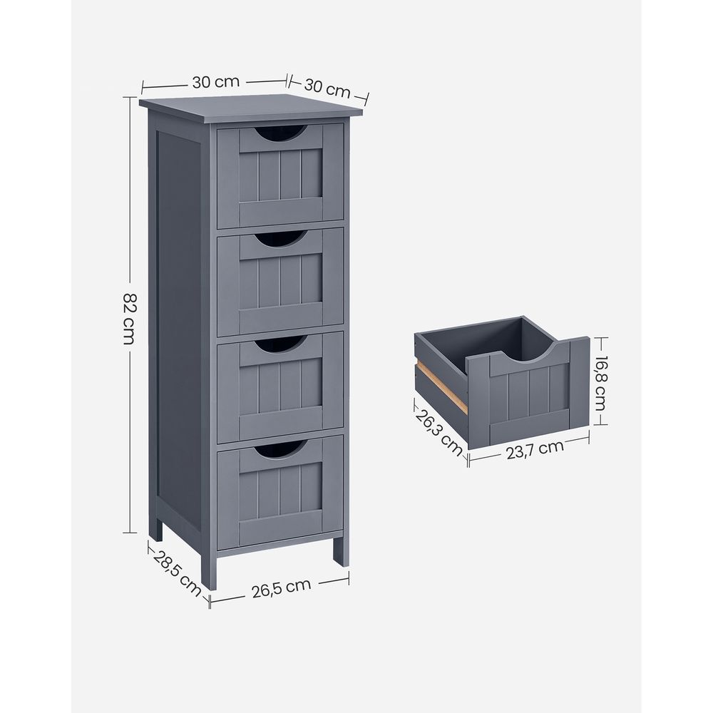 Badkamerkast met 3 of 4 lades - Compact en functioneel - De Vries Meubels