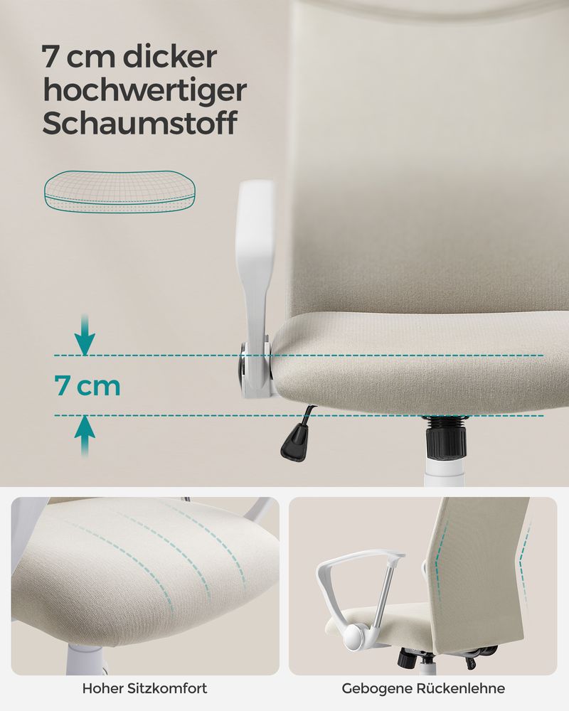 Ergonomische Bureaustoel Met Comfortabele Stofbekleding - De Vries Meubels