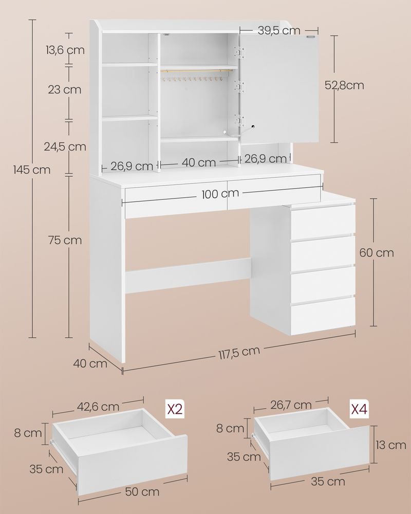 Make - uptafel met LED - verlichting en veel opbergruimte - Modern en Praktisch - De Vries Meubels
