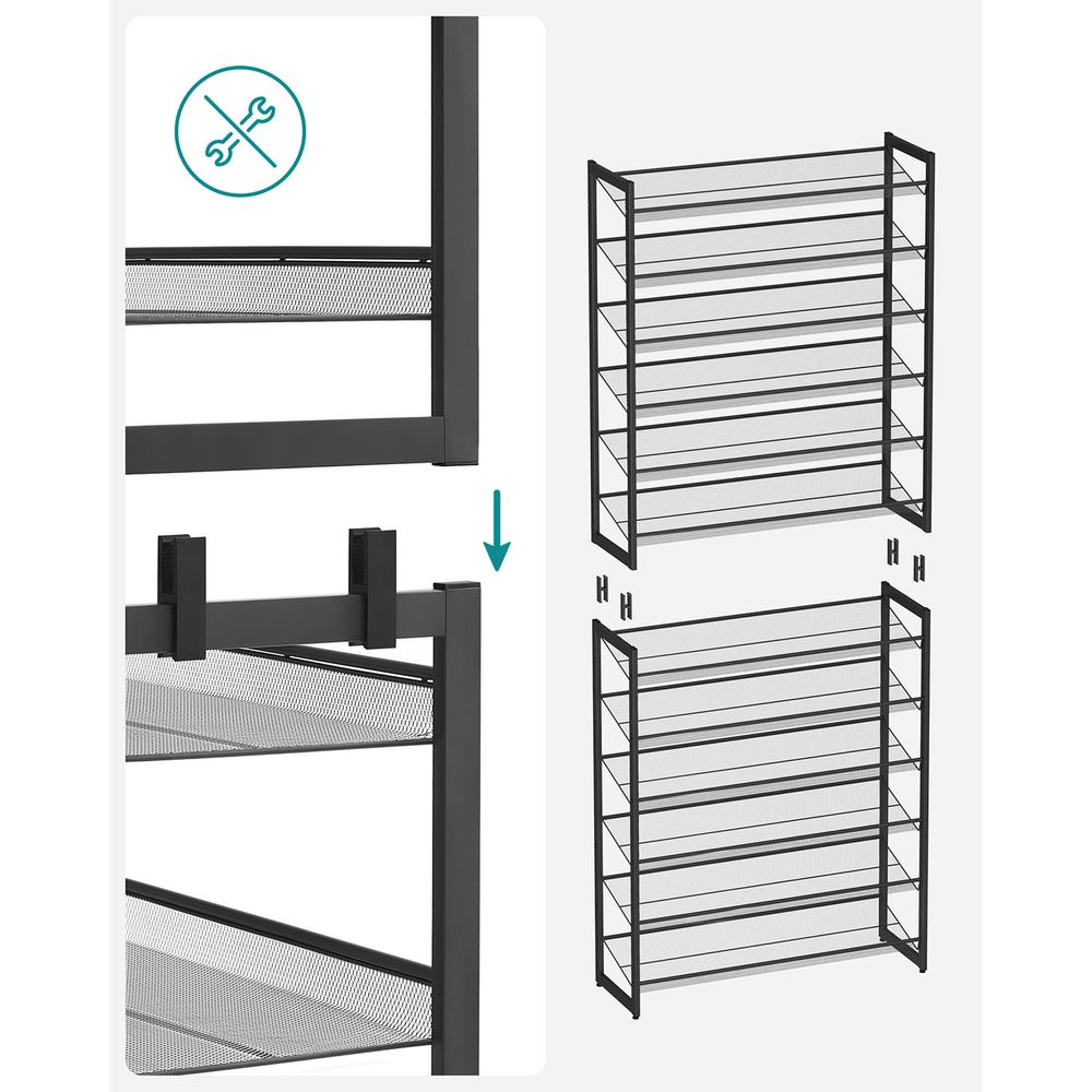 Schoenenrek 12 - laags - Stapelbaar Opbergrek - Schoenenorganizer - De Vries Meubels