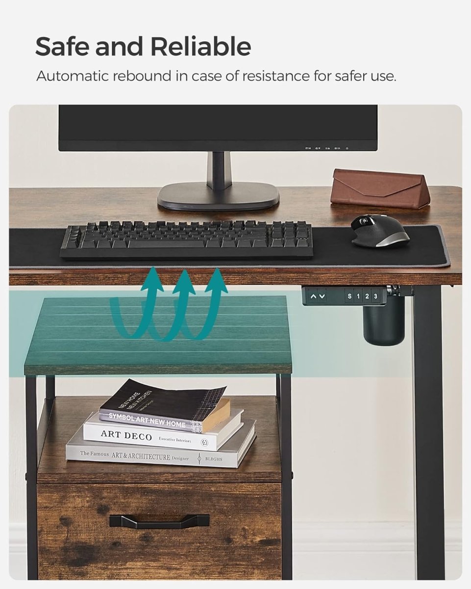Zit Sta Bureau Poten - Hoog Laag Bureau Onderstel - Elektrisch Bureau - Sta Bureau Poten - De Vries Meubels